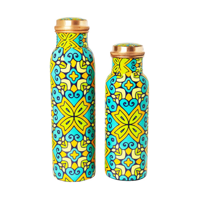 Copper Water Bottle Set – 1000 ml & 750 ml, Complete Ayurvedic Health Benefits, Eco-Friendly Gift Set