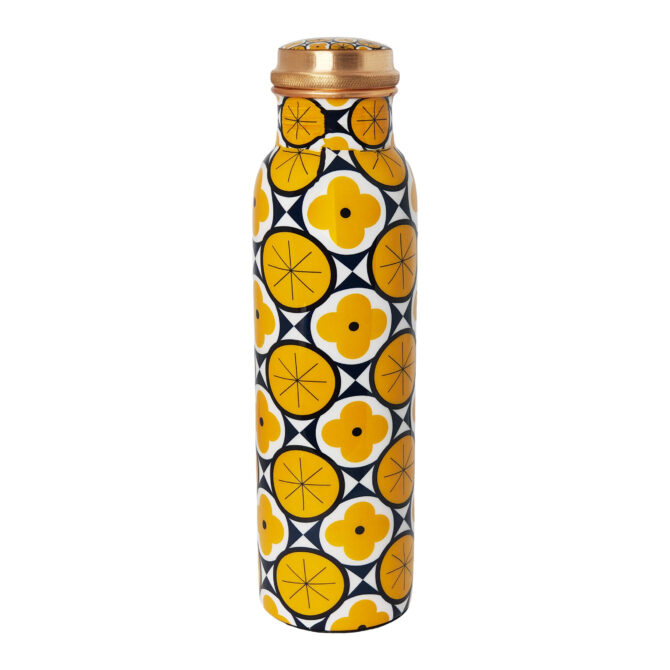 Geometric Design Copper Water Bottle – ADPW005