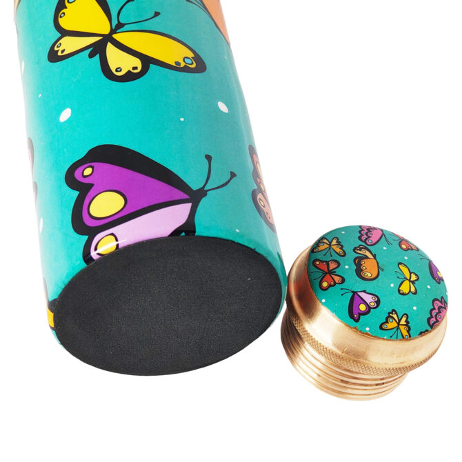 Butterfly Design Copper Water Bottle – ADPW006 - Image 3