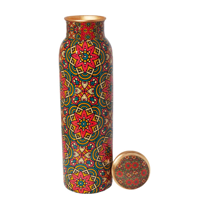 Mandala Pattern Copper Water Bottle – ADPW008 - Image 2