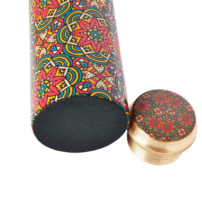 Mandala Pattern Copper Water Bottle – ADPW008 - Image 4