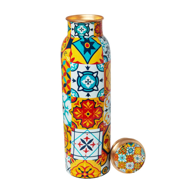 Mediterranean Pattern Copper Bottle – ADPW010 - Image 2
