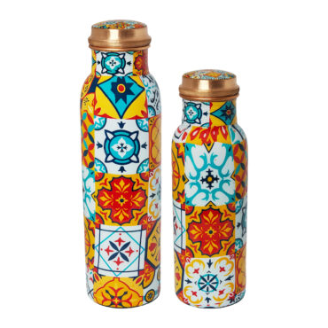 Mediterranean Copper Bottle Set (1000 ml & 750 ml) – Health & Style in One Package
