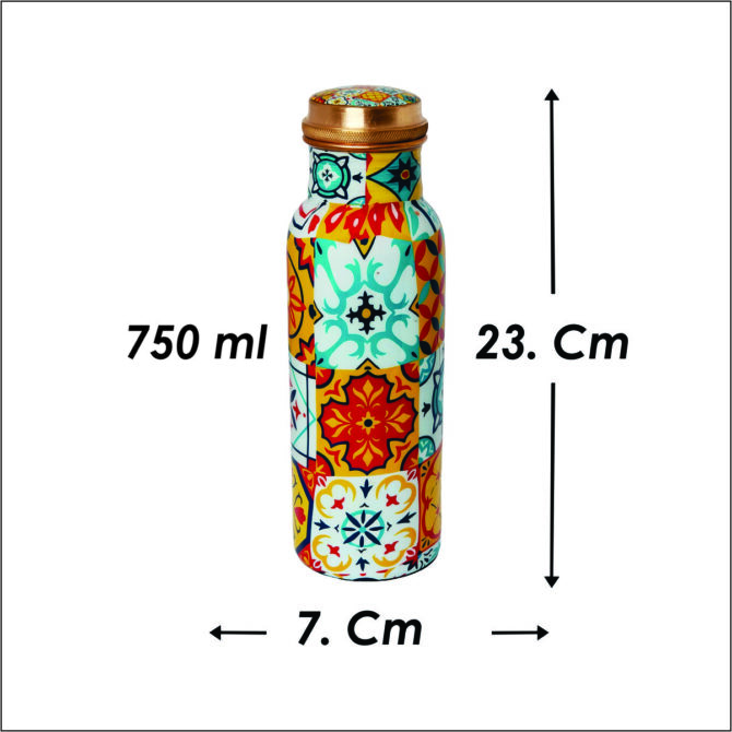 Mediterranean Copper Bottle Set (1000 ml & 750 ml) – Health & Style in One Package