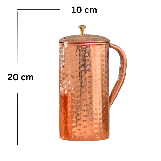 Hammered jug with 2 Glass - Image 4
