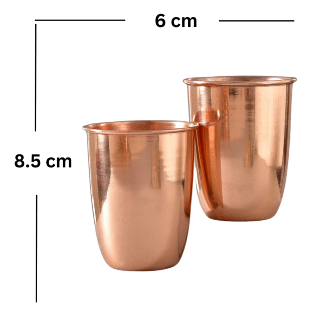 Set of 2 Copper Glasses (Plain) - Image 2