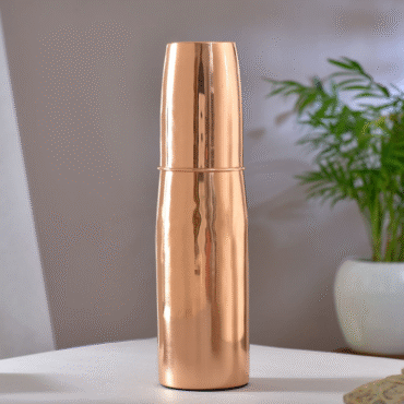 Copper Bottle with Glass