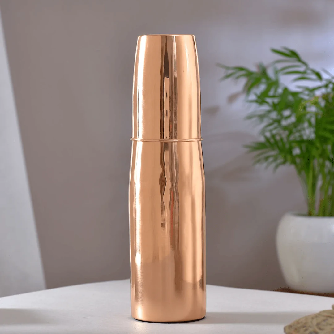 Copper Bottle with Glass