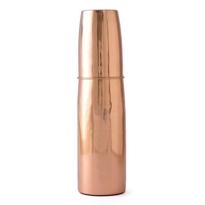 Copper Bottle with Glass - Image 2