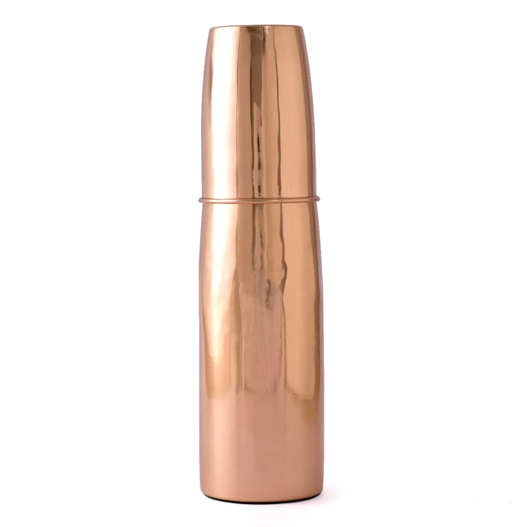 Copper Bottle with Glass - Image 2