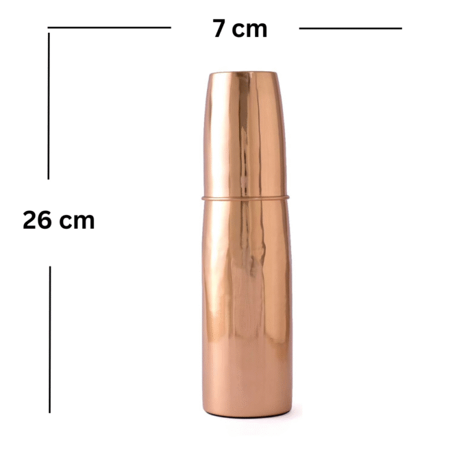Copper Bottle with Glass - Image 3