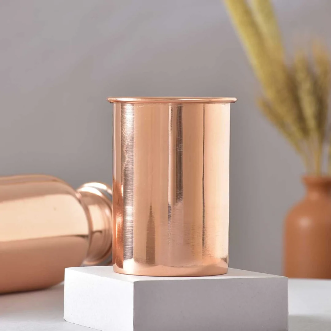 Copper Bottle with Glass - Image 4