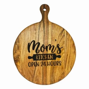 Moms Kitchen Open 24 Hours Acacia Wood Chopping and Serving Board-ADPW013